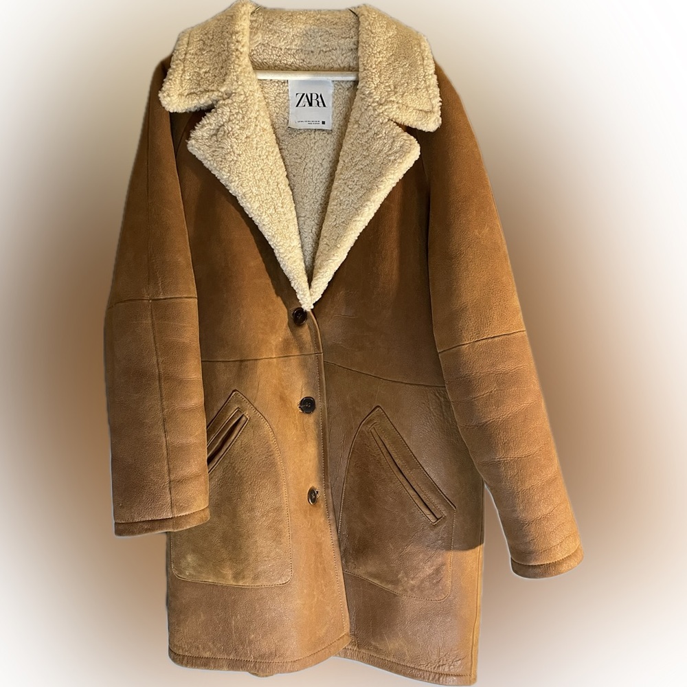 Double Faced Shearling Leather Coat